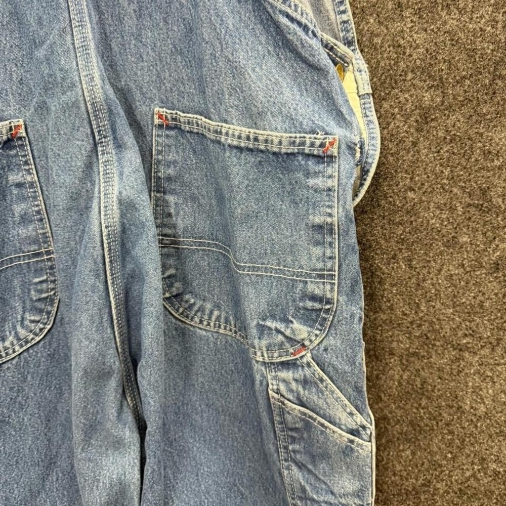 Vintage Dickies Denim Overalls Men's 38x32 Blue Carpenter Workwear Utility - Picture 8 of 8